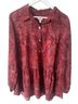 LOGO by Lori Goldstein Red Long Sleeve Blouse Size M - photo 1