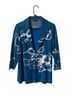 misook Floral Blue White Cardigan Size M (petite) - photo 1