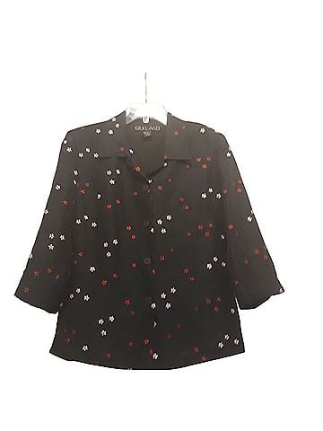 Silkland 3/4 Sleeve Silk Top (view 1)