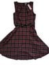 Elle Plaid Red Black Casual Dress Size M - photo 1