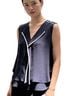 DKNY 100% Polyester Blue White Tank Top Size L - photo 1