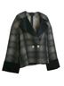Escada Stripes Black Ivory Wool Blazer Size 14 - photo 5