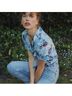 The Kooples 100% Silk Floral Blue Purple Short Sleeve Button-Down Shirt Size S - photo 3