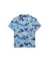 The Kooples 100% Silk Floral Blue Purple Short Sleeve Button-Down Shirt Size S - photo 1