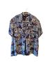 The Kooples 100% Silk Floral Blue Purple Short Sleeve Button-Down Shirt Size S - photo 2