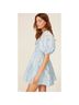 Self-Portrait 100% Polyester Floral Blue Casual Dress Size 10 - photo 3
