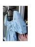 Self-Portrait 100% Polyester Floral Blue Casual Dress Size 10 - photo 5