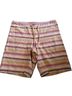 PrAna Stripes Tan Burgundy Ivory Shorts Size M - photo 1