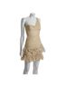 BCBGMAXAZRIA Tan Gold Cocktail Dress Size 12 - photo 6