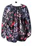 Amanda Uprichard 100% Silk Floral Black Pink Blouse Size L - photo 2