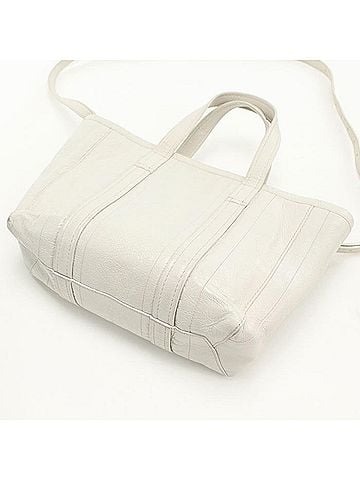 Balenciaga BALENCIAGA Balenciaga Tote Bag 671404 2WAY Barbes Women's White (view 2)