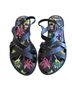 Melissa Floral Black Sandals Size 10 - photo 2