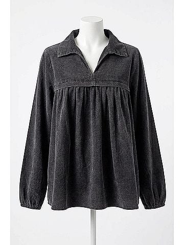 Andree by UNIT Definitely A Yes Top in Charcoal (view 1)
