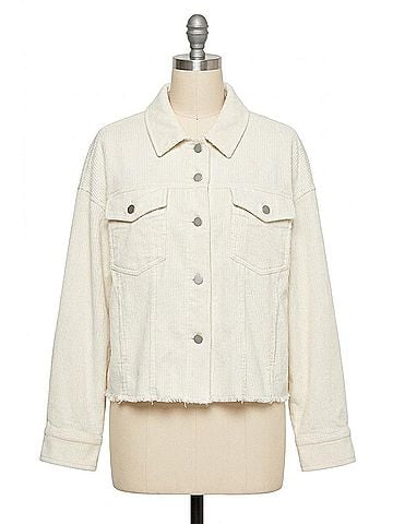 Andree by UNIT Don'T Waste A Moment Shacket in Cream (view 1)
