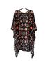 Easel 100% Rayon Floral Black Multi Color Kimono Size M - photo 1