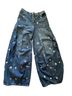 Free People 100% Lyocell Blue White Jeans Size 26 - photo 1