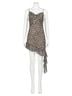 Bec & Bridge Black Portia Asymmetric Mini Dress in Python Size 8 - photo 1