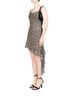 Bec & Bridge Black Portia Asymmetric Mini Dress in Python Size 8 - photo 3