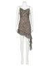 Bec & Bridge Black Portia Asymmetric Mini Dress in Python Size 6 - photo 1