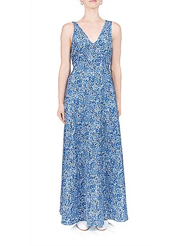 Ciao Lucia Reine Satin Maxi Dress in Daisy (view 2)