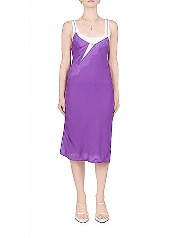 Christopher Esber Encased Lace Cami Tank Dress in Purple (view 2)