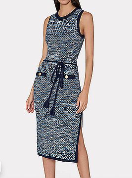 white christmas dresses Catarina Printed Poplin Dress in Green/White main image 1