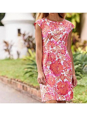 Jude Connally Joelle Dress in Peony Dream White Gold (view 2)