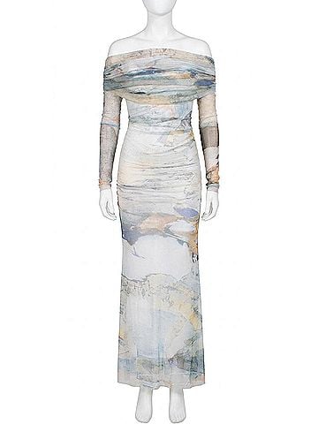 Christopher Esber Veiled Dress in Multi (view 1)