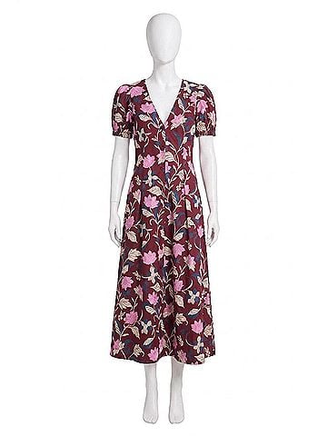 Apiece Apart Dia Maxi Dress in Essa Floral Merlot (view 1)