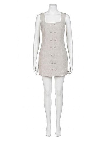 Ciao Lucia Virginie Dress Oatmeal Linen in Oatmeal (view 1)