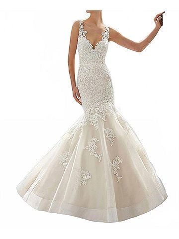 MoriLee by Madeline Gardner Meryl Frosted Alecon Dress in Ivory/Light Gold (view 2)