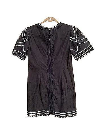 Marc Cain Midnight Navy Eyelet Embroidered Casual Dress (view 2)