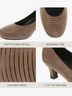 Array Stripes Tan Black Heels Size Wide - photo 4