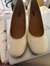 Array 100% Leather Ivory Heels Size WIDE - photo 6