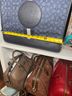 Coach Print Blue Black Leather Tote One size - photo 6