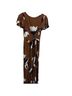 Eva Franco Floral Brown Black White Jumpsuit Size 8 - photo 1