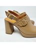 Sézane 100% Leather Solid Tan Brown Mule/Clog Size 10 - photo 5
