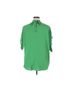 Elings 100% Polyester Solid Green Short Sleeve Blouse Size 14 - photo 4
