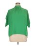 Elings 100% Polyester Solid Green Short Sleeve Blouse Size 14 - photo 1