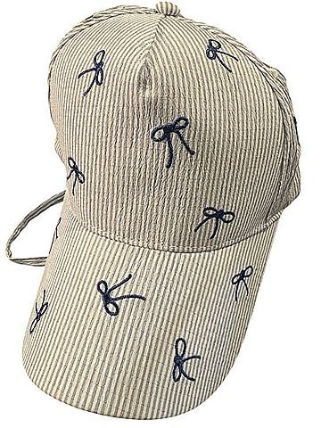 Juicy Couture Seersucker Bow Embroidered Hat Hat (view 1)