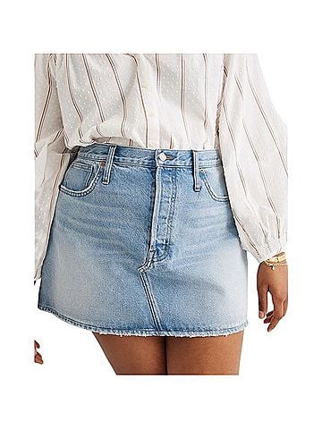 Madewell Rigid Denim Relaxed Mini Skirt Denim Skirt (view 1)