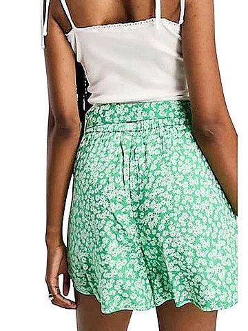 ASOS Tie Waist Flowy Shorts (view 2)