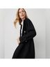 Ann Taylor 51% Polyester 49% Wool 100% Polyester Black Trenchcoat Size M - photo 10