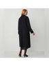 Ann Taylor 51% Polyester 49% Wool 100% Polyester Black Trenchcoat Size M - photo 6