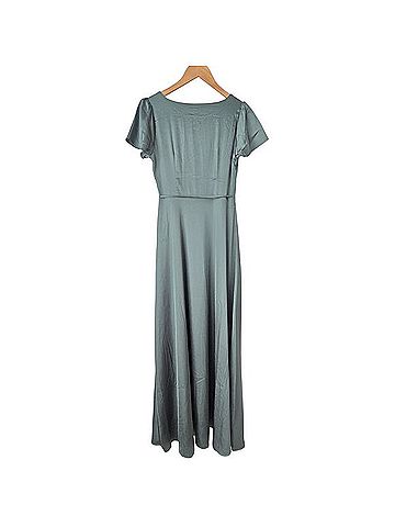 Baltic Born Satin Wrap Gown Cocktail Dress (view 2)