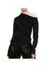 A.L.C. Black Long Sleeve Blouse Size 14 - photo 2