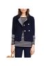 Tory Burch 100% Cotton Blue White Jacket Size XL - photo 1