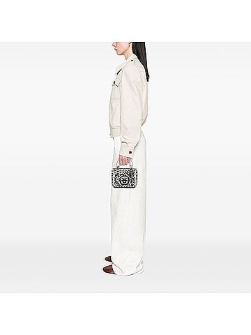 Dior Mini Calfskin Flower Embroidered Lady Dior (view 2)