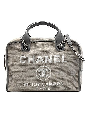 Chanel Large Canvas Deauville Bowling Bag (view 1)