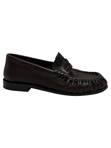 Saint Laurent Saint Laurent Le Loafer Penny Loafers in Brown Leather (view 1)